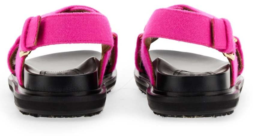 Crisscross Leather Sandal With Gold-Tone Buckles