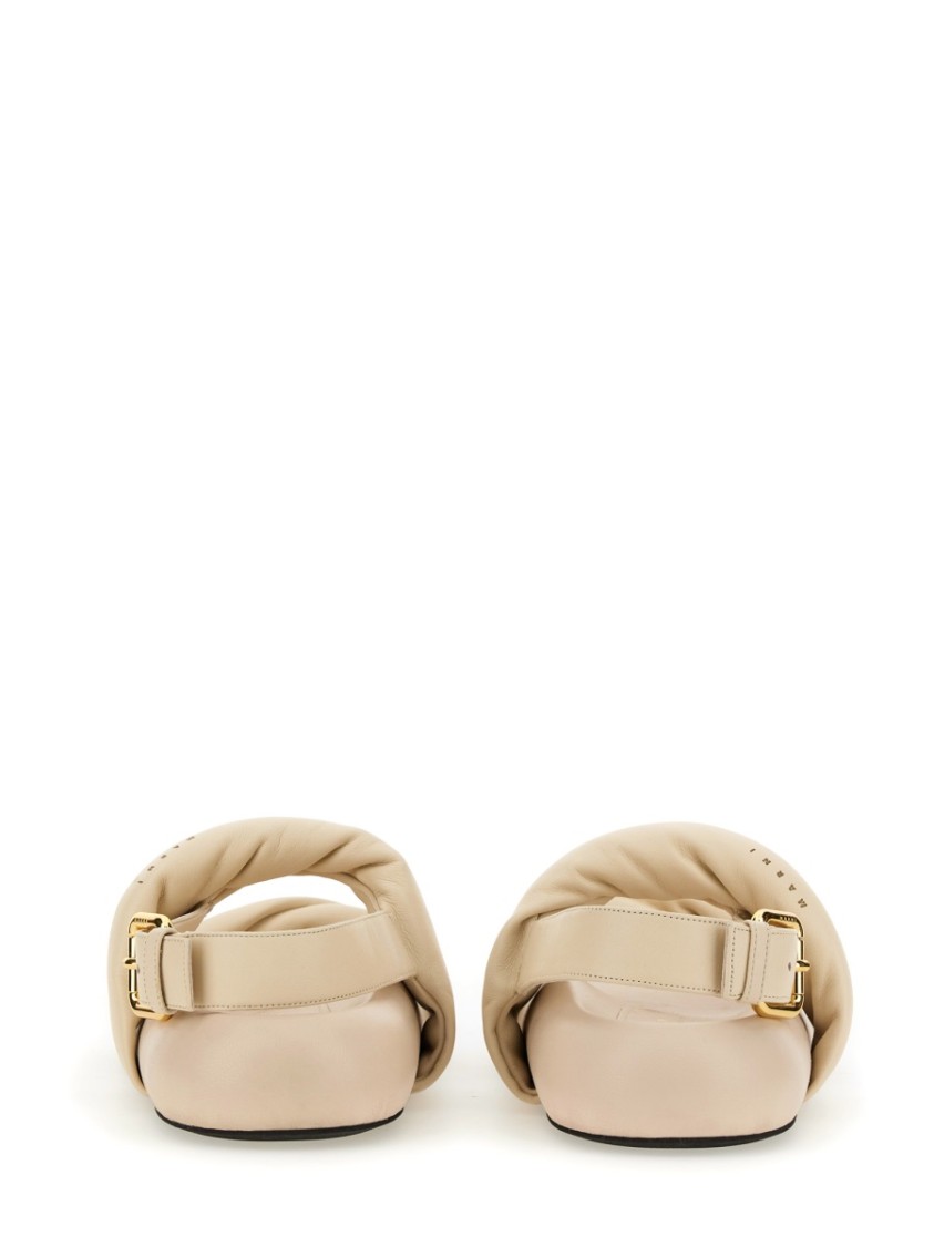 Knotted Design Leather Sandals With Adjustable Buckle