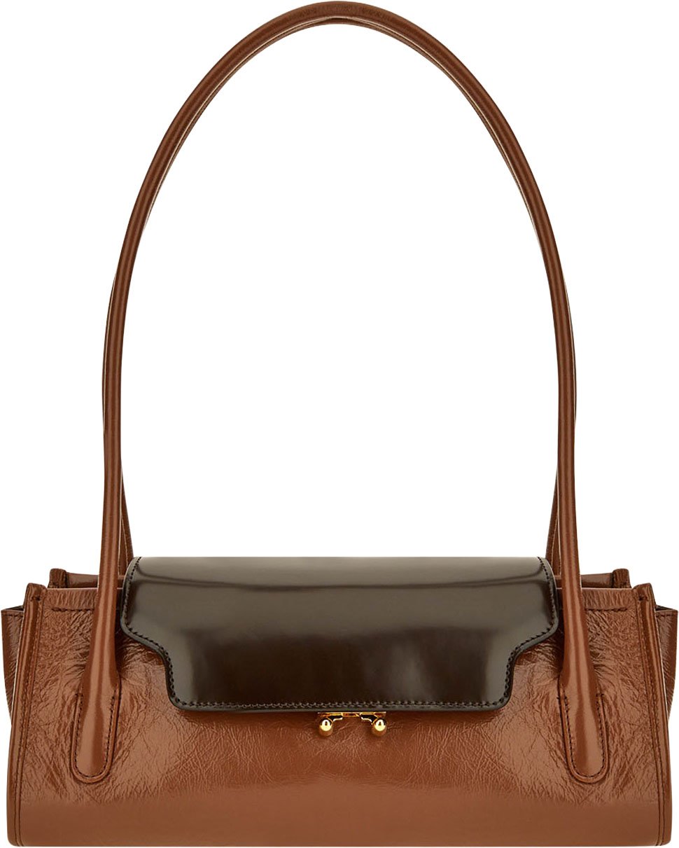 Marni Two-tone leather Trunkette shoulder bag