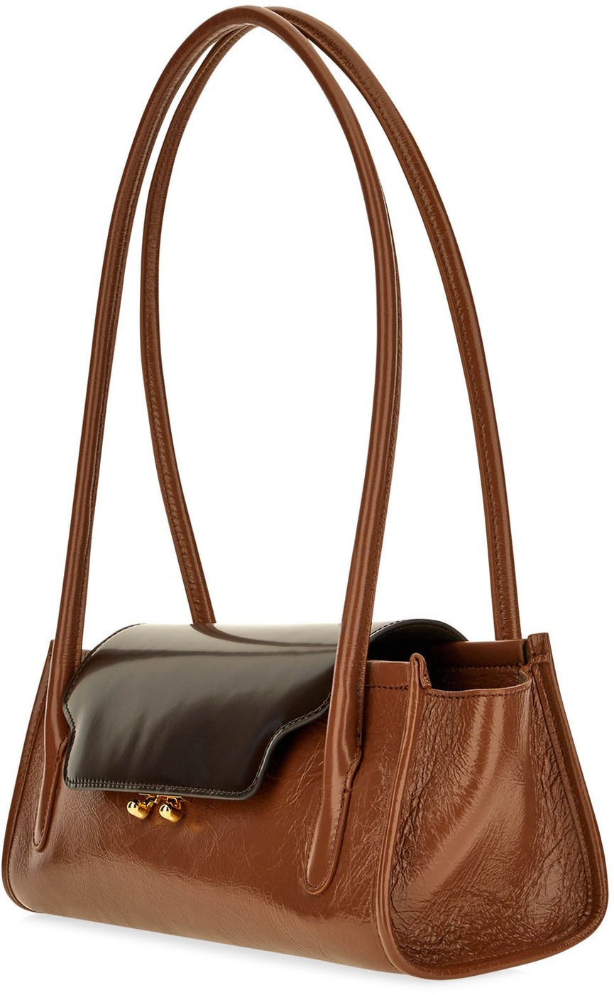 Marni Two-tone leather Trunkette shoulder bag