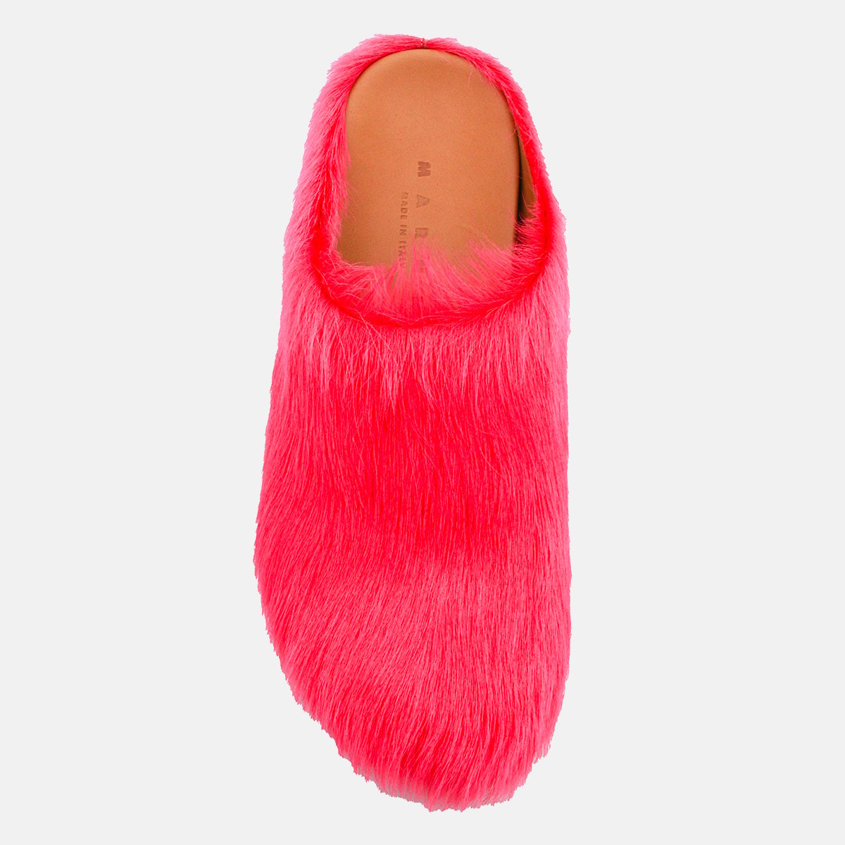 Vibrant Pink Faux Fur Slip-On Mules