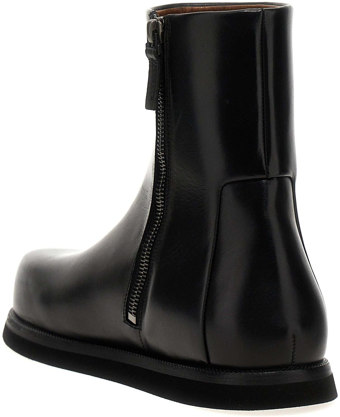 Marsell Black Calfskin Ankle Boots