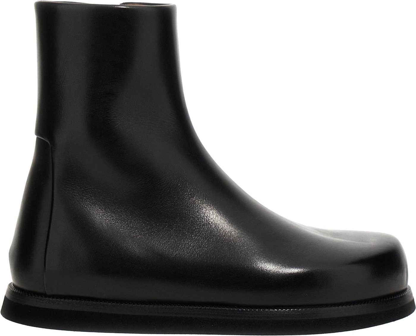 Marsell Black Calfskin Ankle Boots