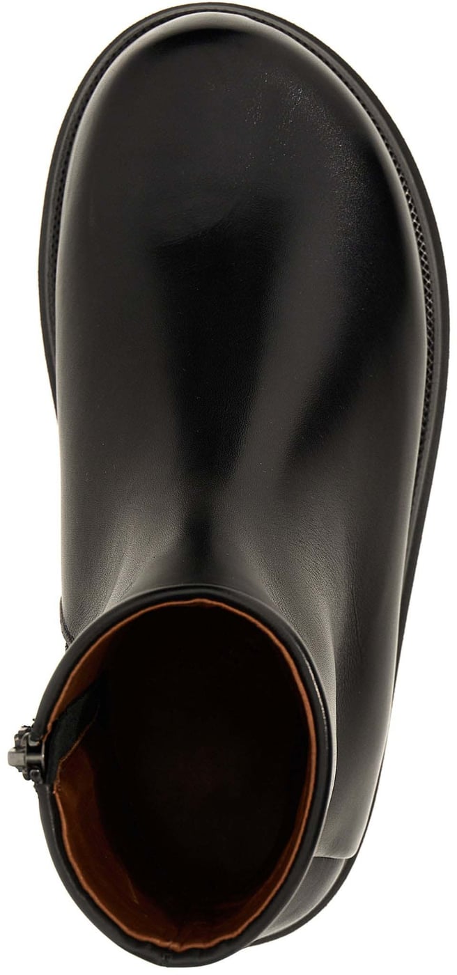 Marsell Black Calfskin Ankle Boots