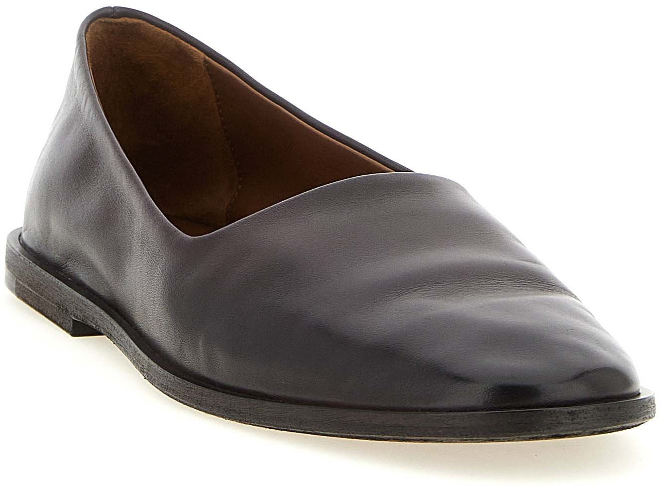 Marsell Brown Calfskin Ballet Flats