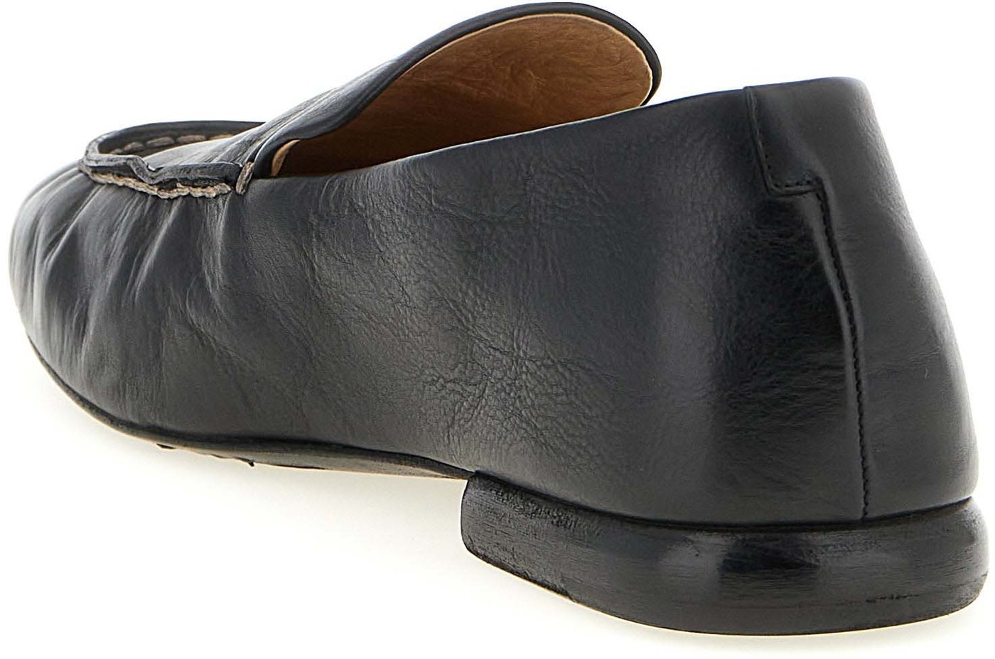 Marsell Black Calfskin Slip-On Loafers