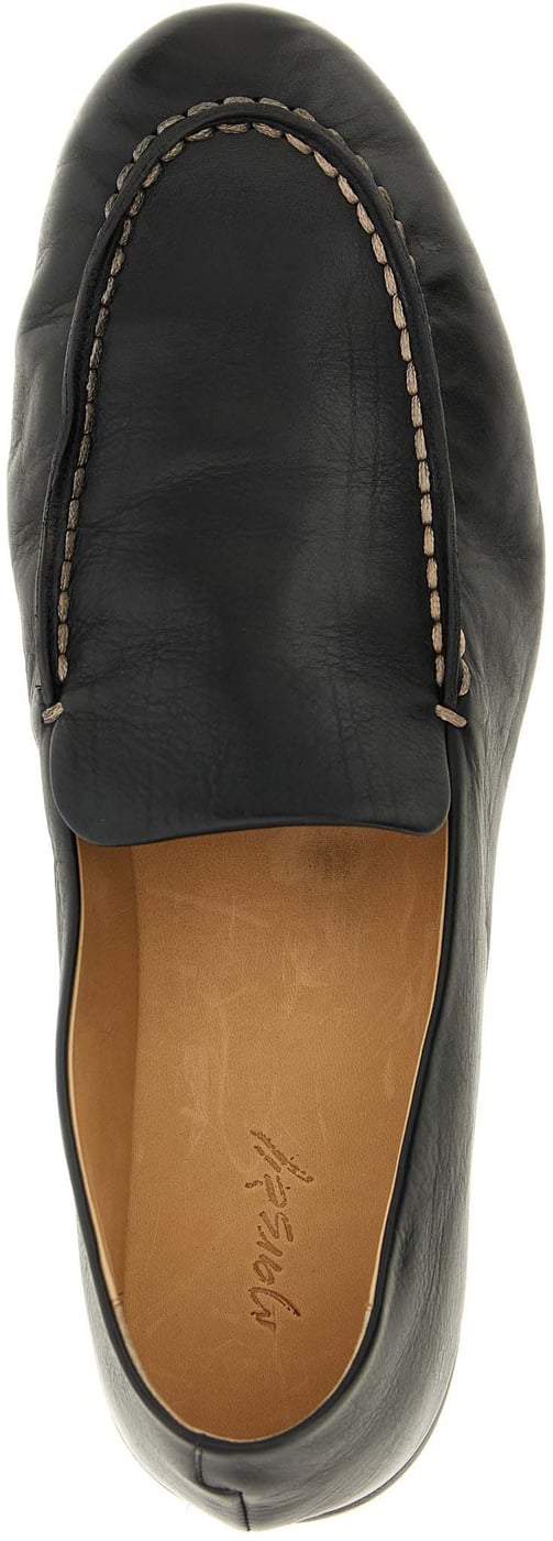 Marsell Black Calfskin Slip-On Loafers