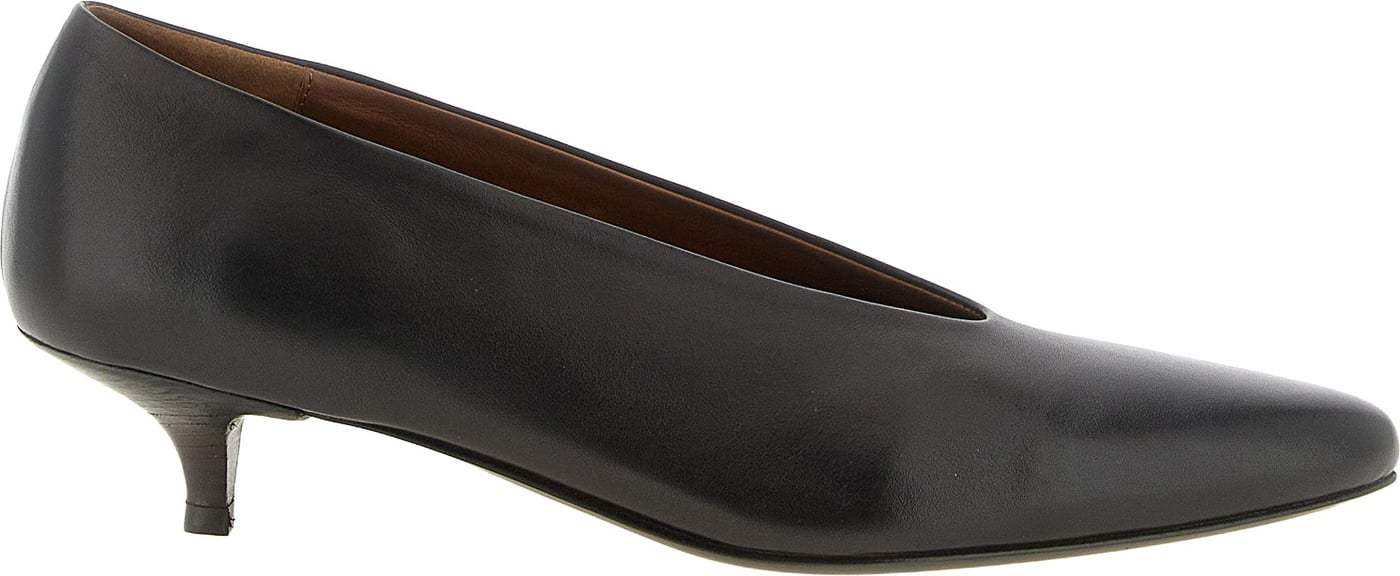 Marsell Brown Calfskin Mid Heel Pumps