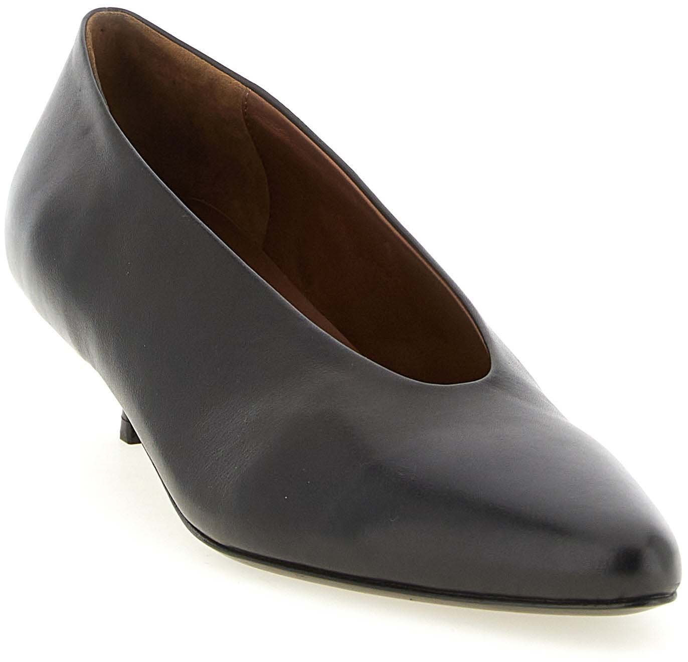 Marsell Brown Calfskin Mid Heel Pumps
