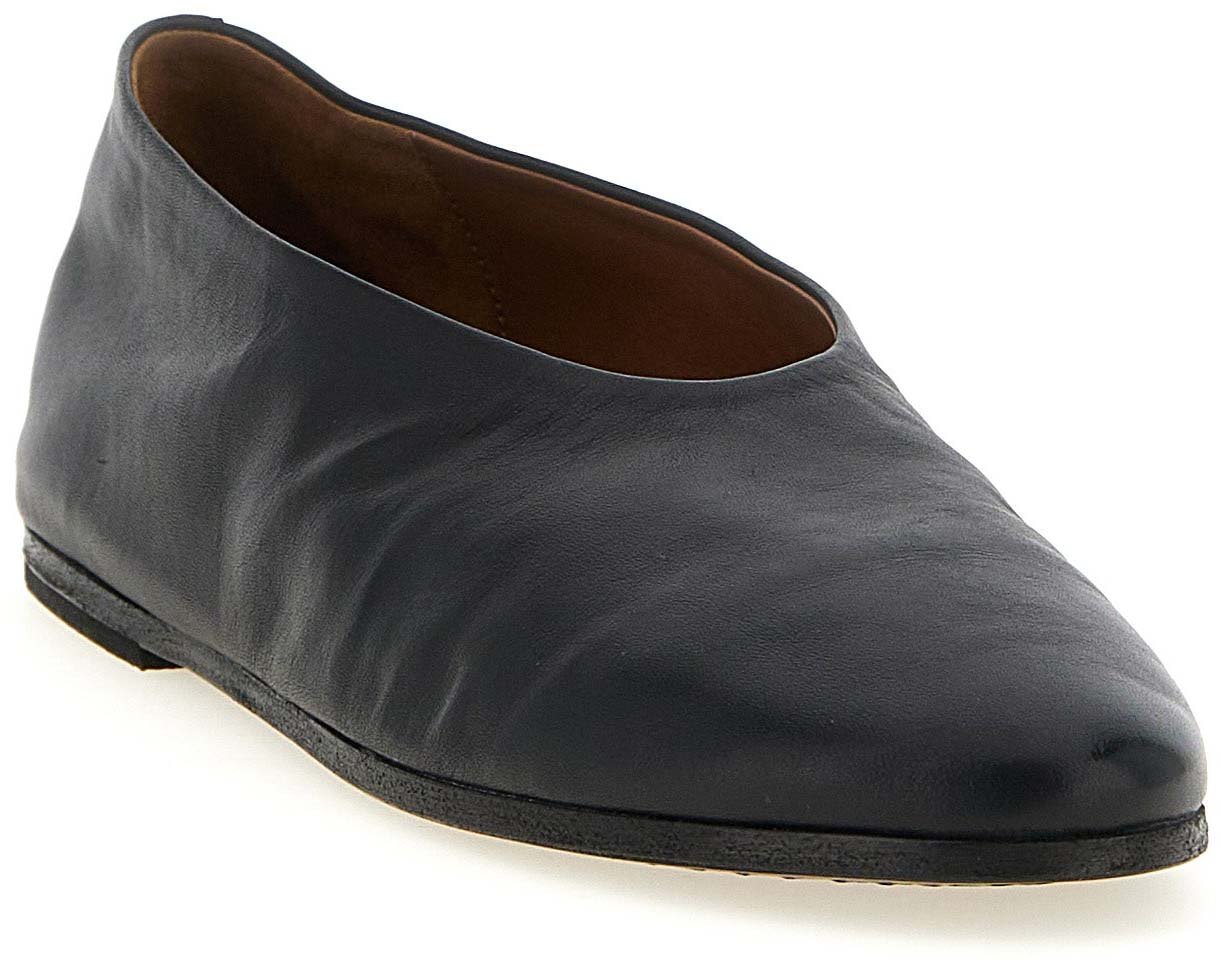 Marsell Black Calfskin Ballet Flats