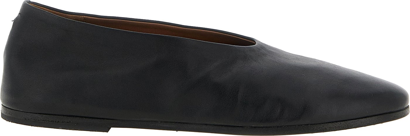 Marsell Black Calfskin Ballet Flats