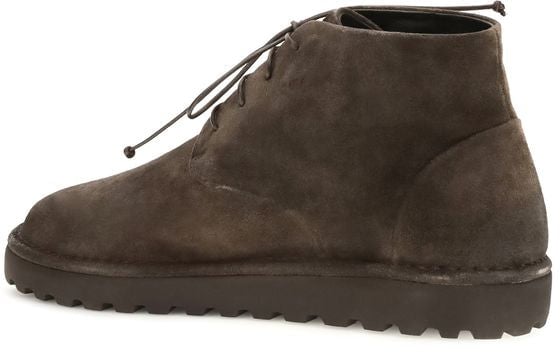 Marsell Brown Suede Leather Lace-Up Boots