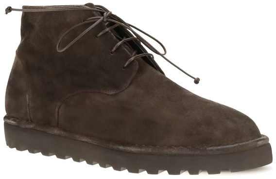 Marsell Brown Suede Leather Lace-Up Boots