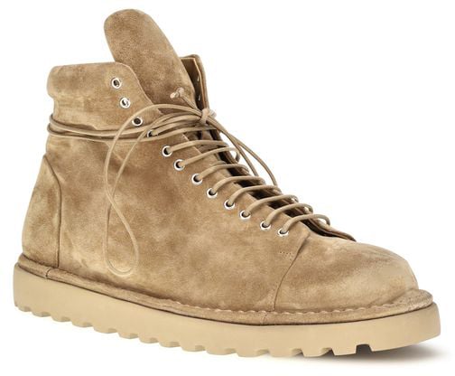 Marsell Beige Calf Leather Bos Taurus Ankle Boots