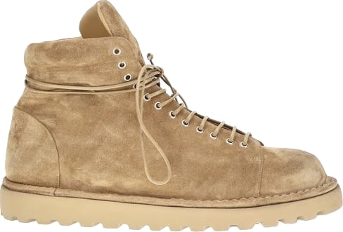 Marsell Beige Calf Leather Bos Taurus Ankle Boots