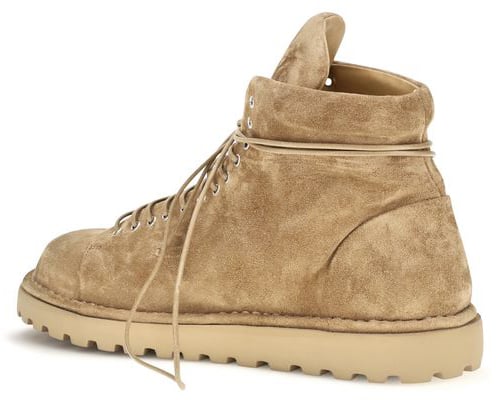 Marsell Beige Calf Leather Bos Taurus Ankle Boots