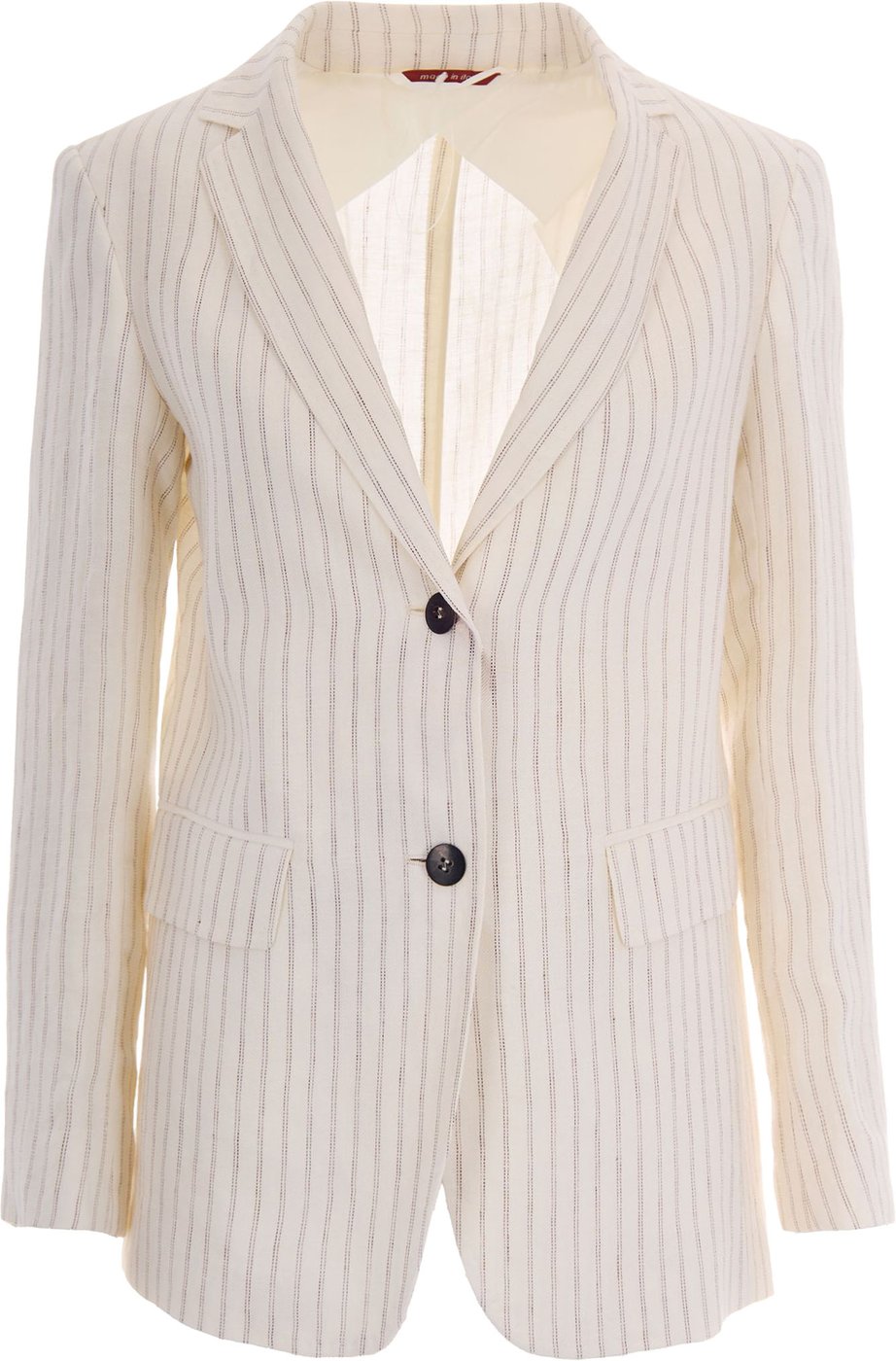 Pinstriped Linen Blazer