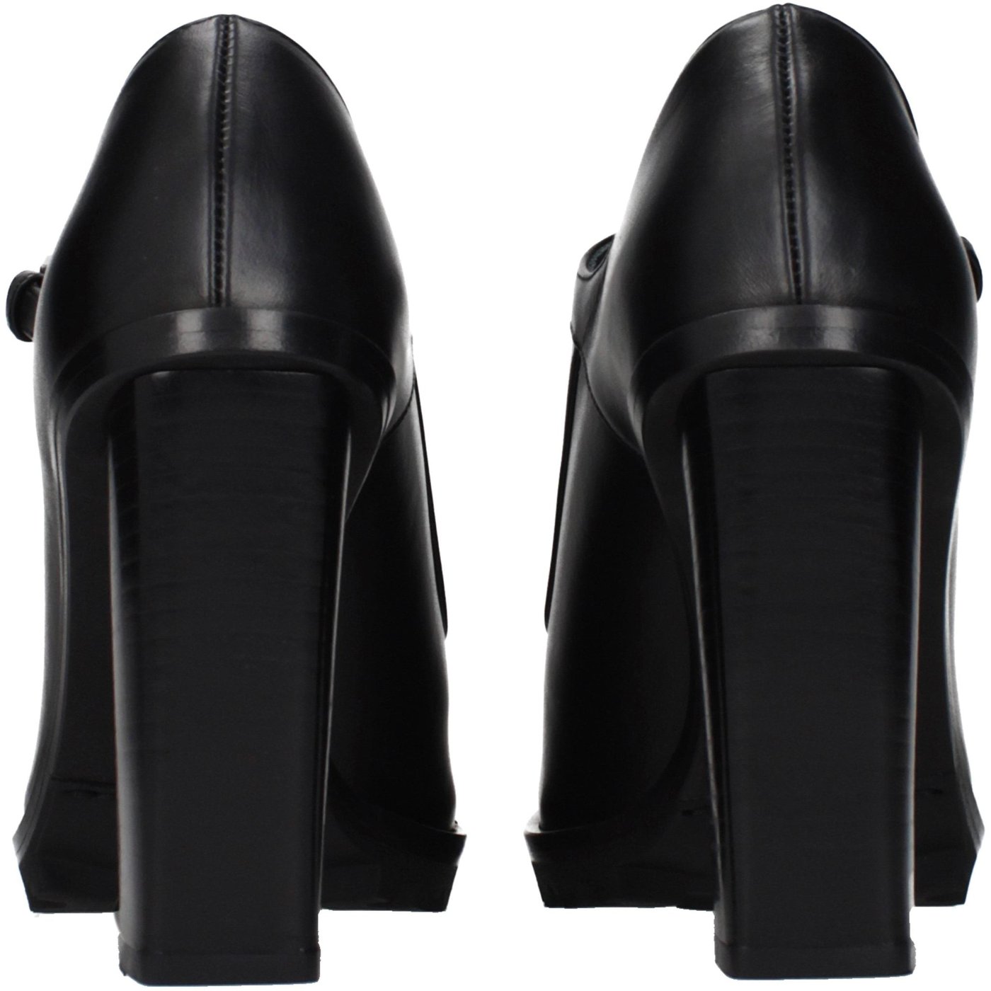 Max Mara Black Leather High Heel Pumps