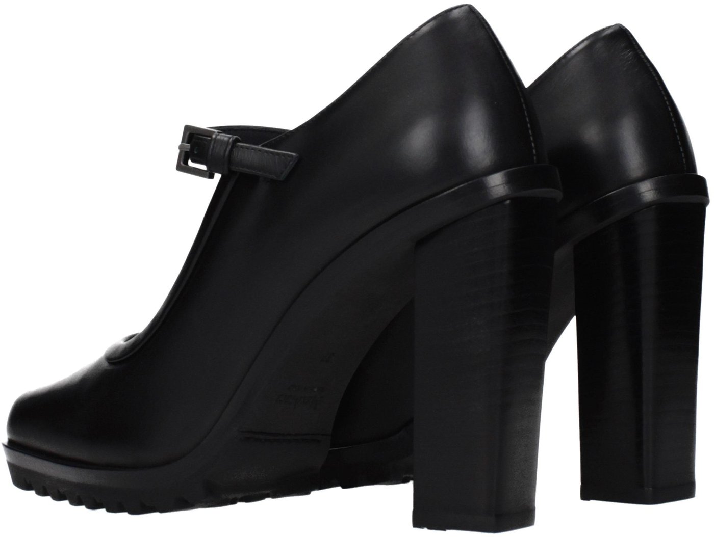 Max Mara Black Leather High Heel Pumps