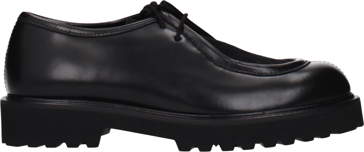 Max Mara Black Leather Oxfords And Derbies