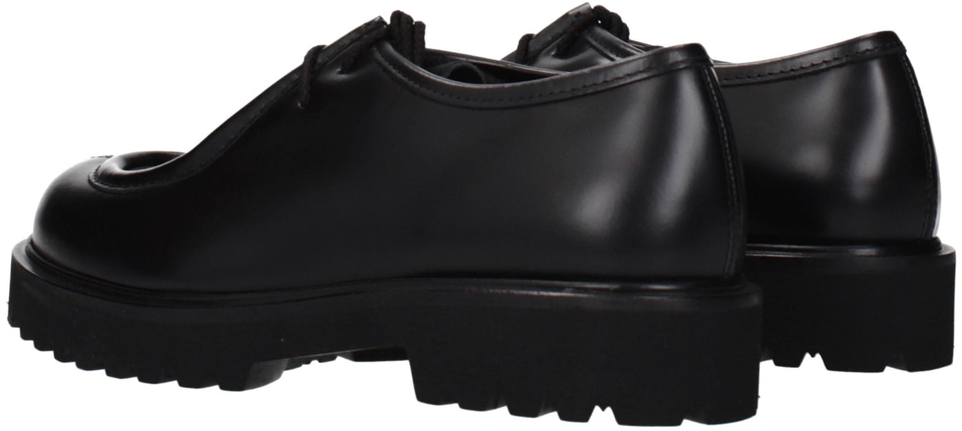 Max Mara Black Leather Oxfords And Derbies