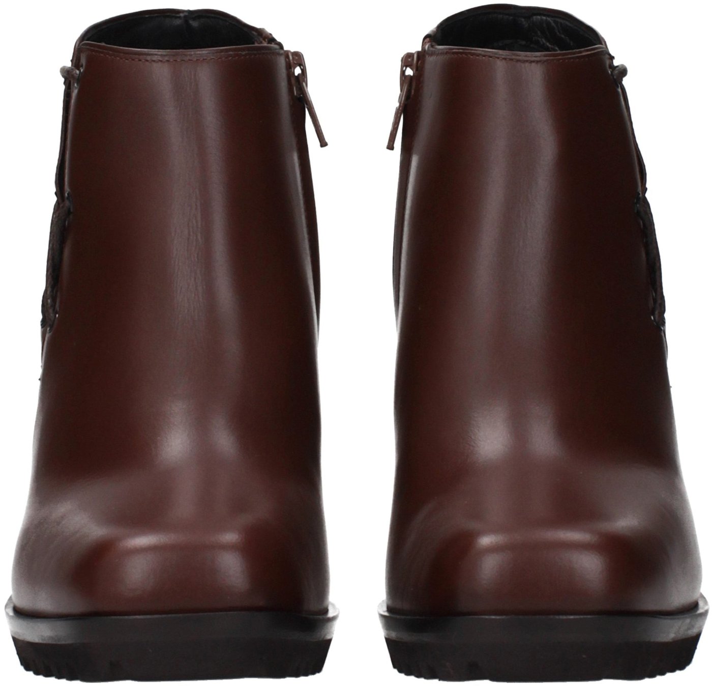 Max Mara Brown Leather Ankle Boots
