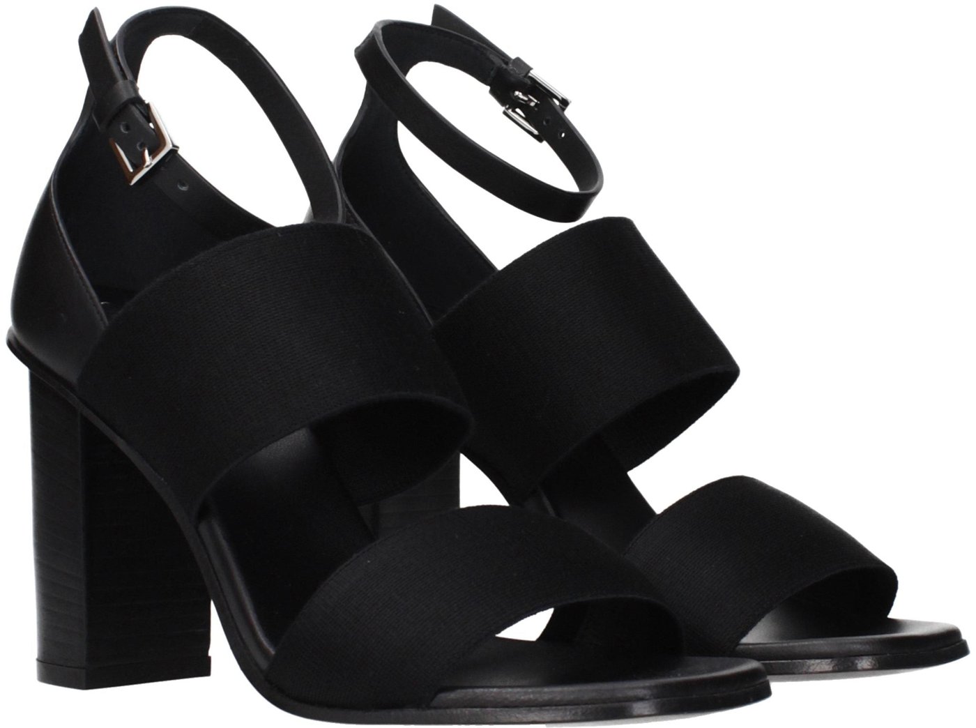 Max Mara Black Fabric Platform Sandals