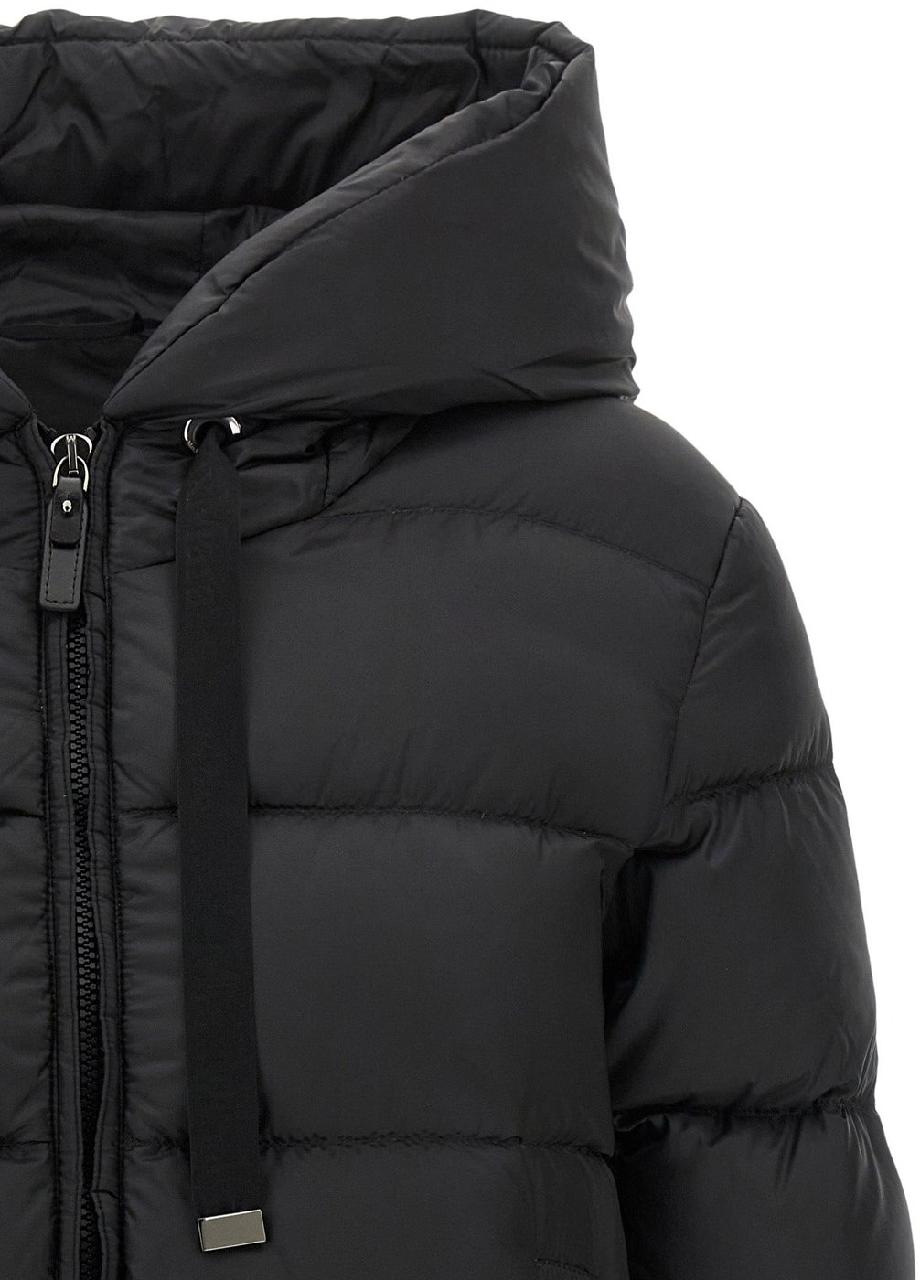 Max Mara Black Polyester Full-Length Jacket