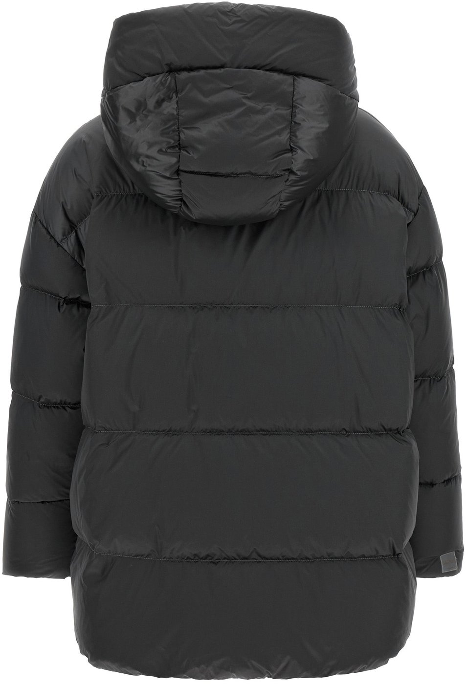 Max Mara Gray Polyamide Full-Length Jacket