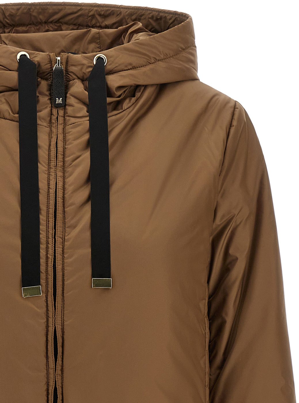 Max Mara Brown Polyester Full-Length Jacket