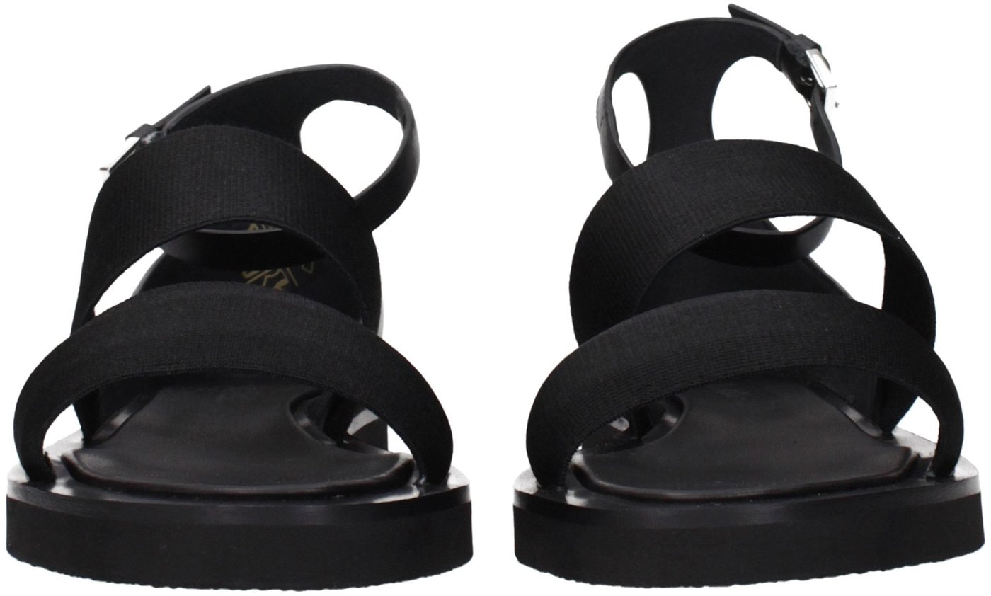 Max Mara Black Fabric Flat Sandals