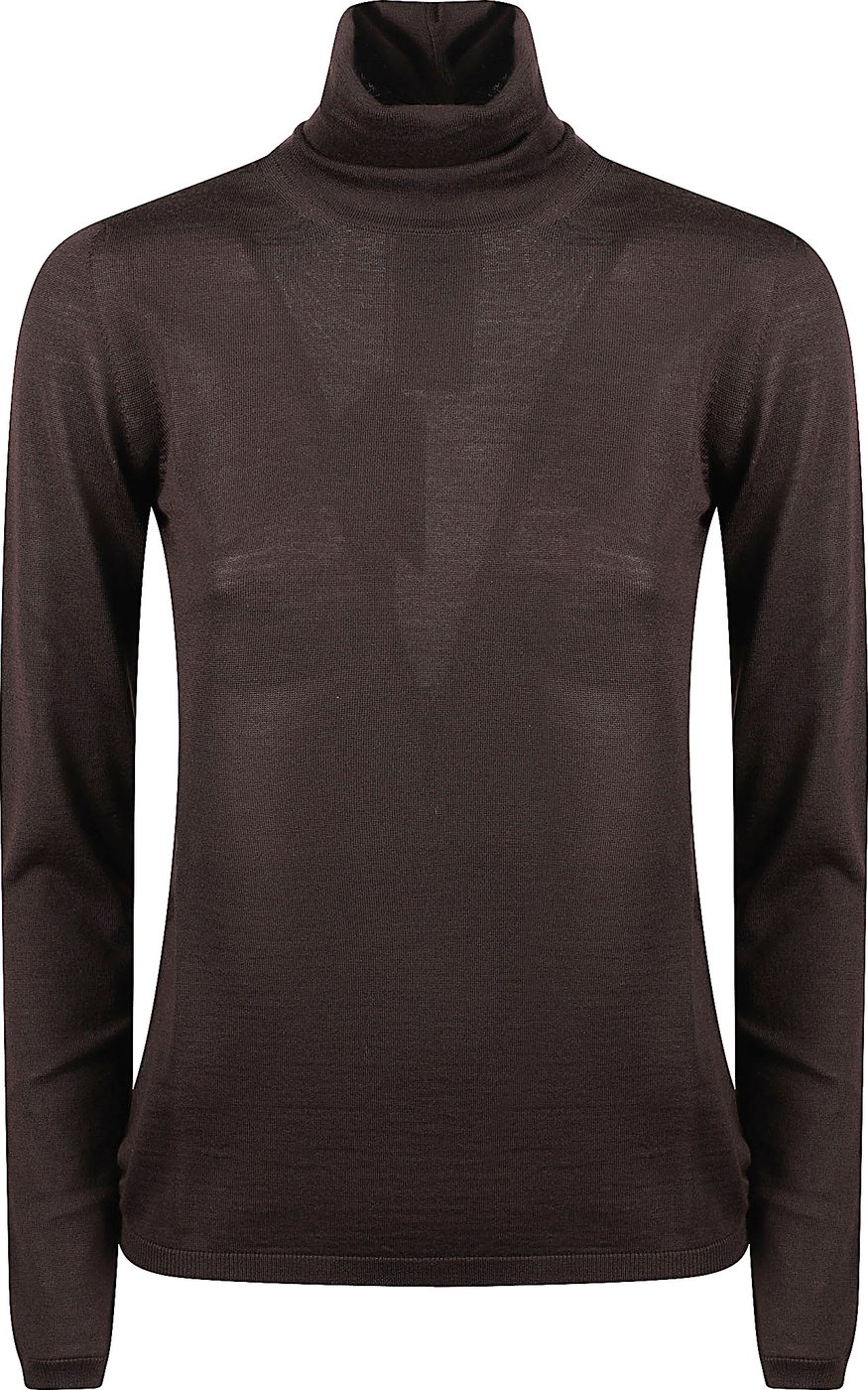 Mxmsaluto V Neck Sweater Brown