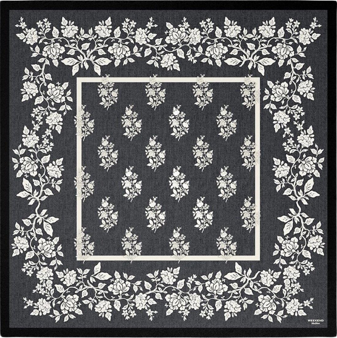 Scarfs Dis. Fiore Effetto Denim
