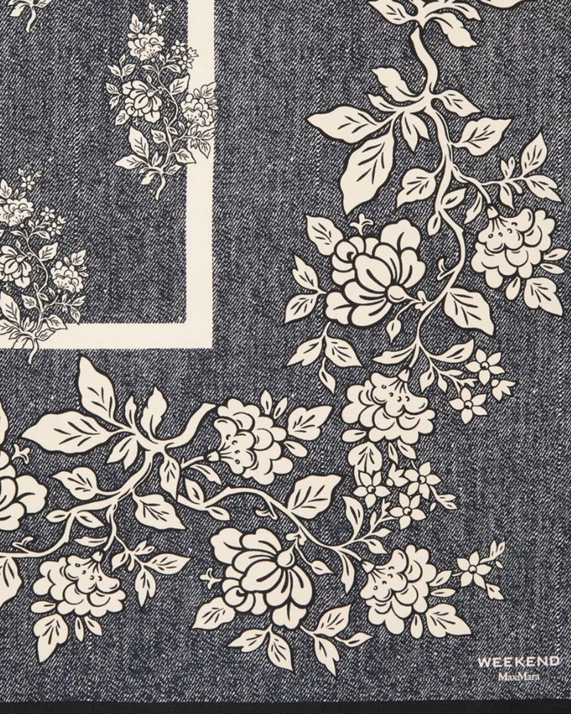 Scarfs Dis. Fiore Effetto Denim