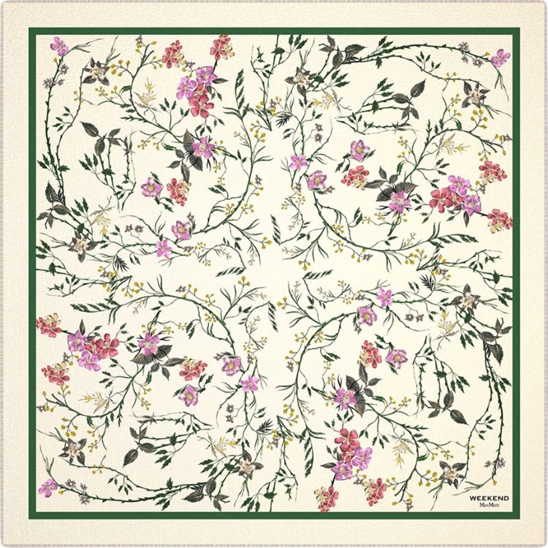 Scarfs Dis. Floreale Bianco