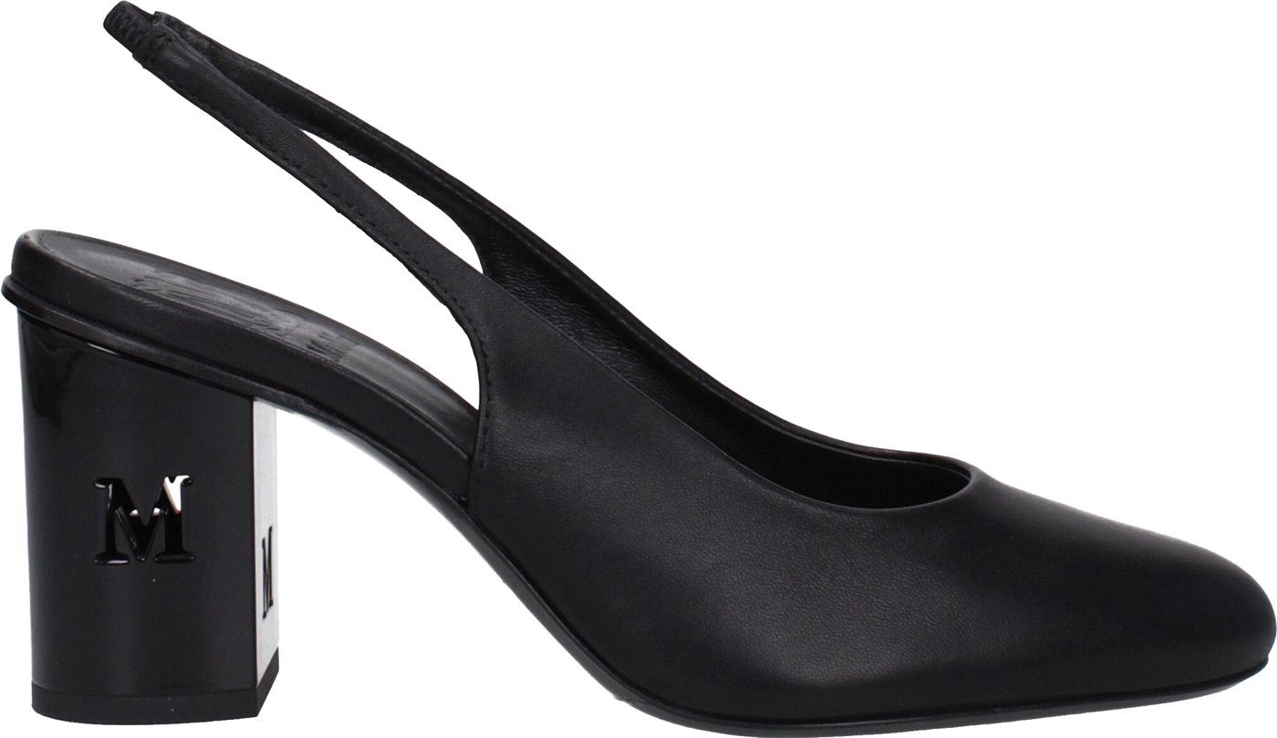 Max Mara Black Leather High Heel Pumps
