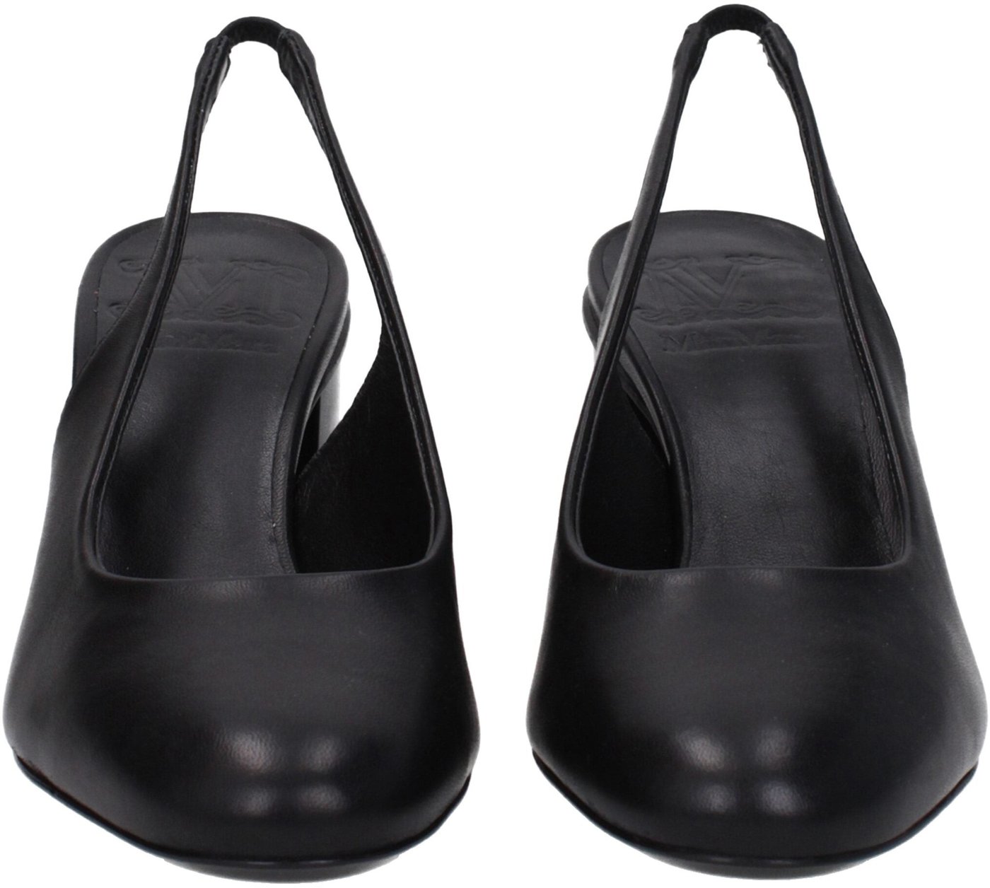 Max Mara Black Leather High Heel Pumps