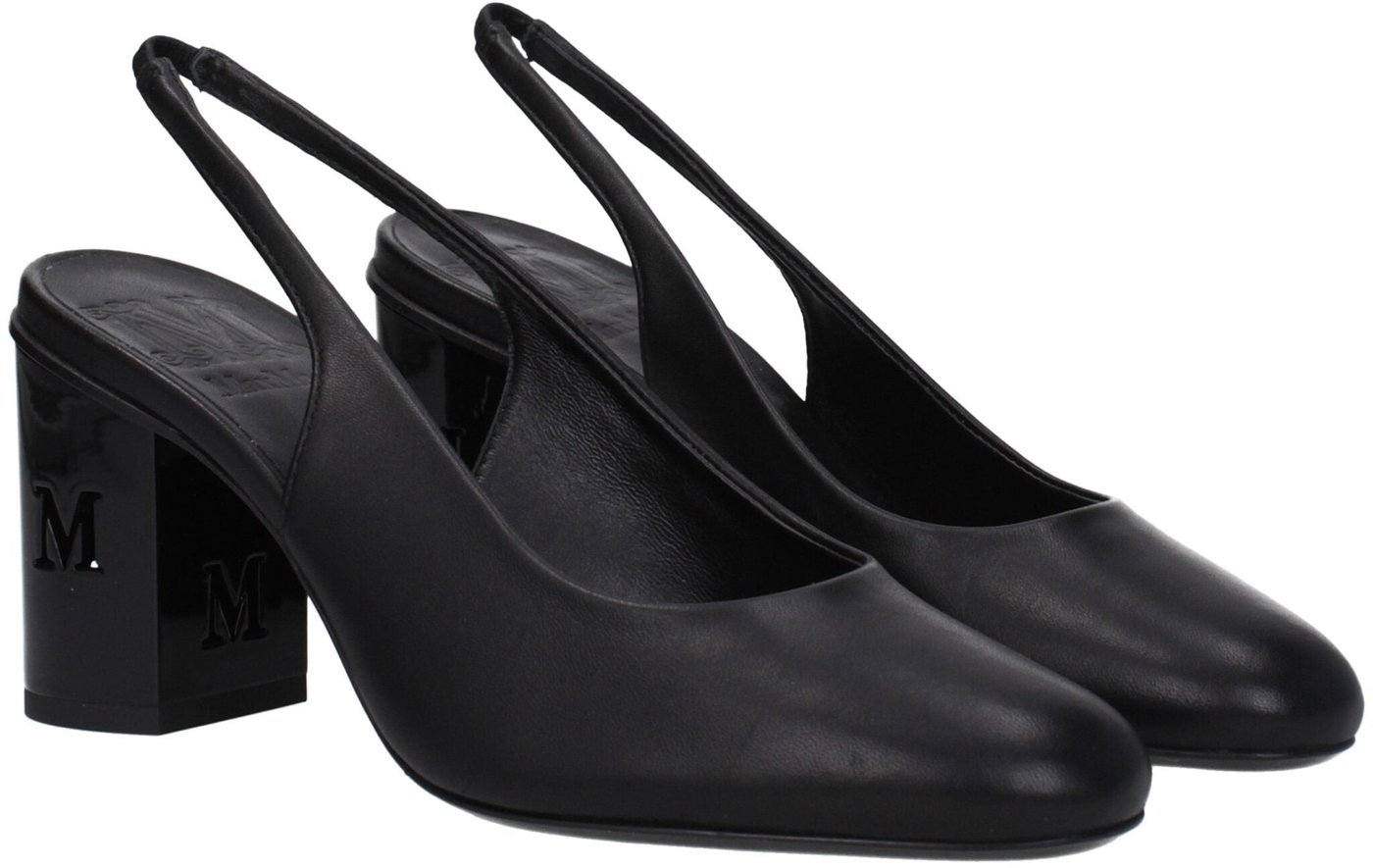Max Mara Black Leather High Heel Pumps