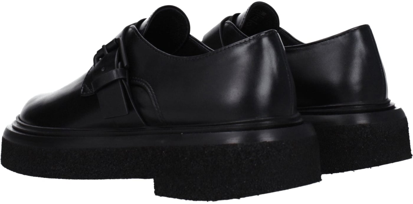 Max Mara Black Leather Oxfords And Derbies