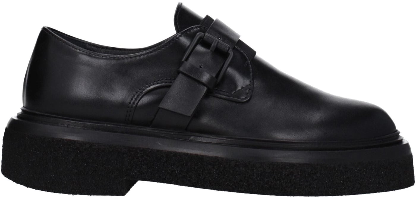 Max Mara Black Leather Oxfords And Derbies