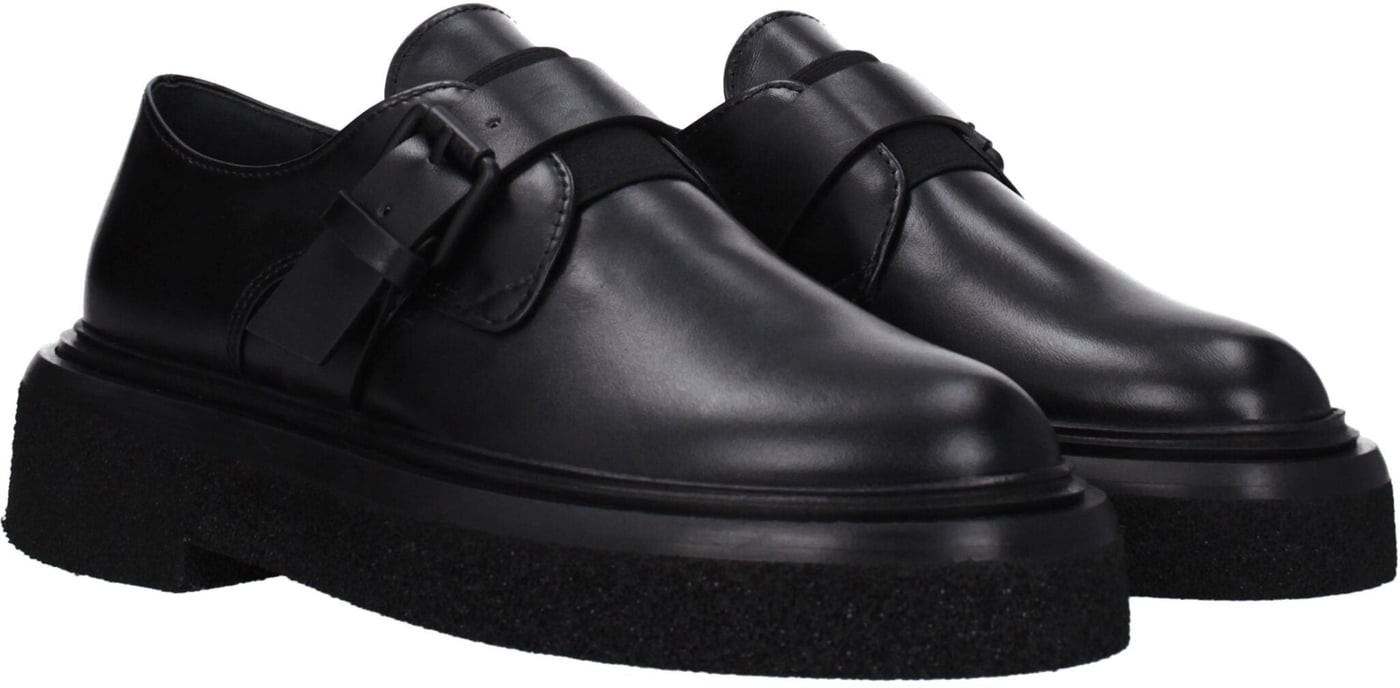 Max Mara Black Leather Oxfords And Derbies