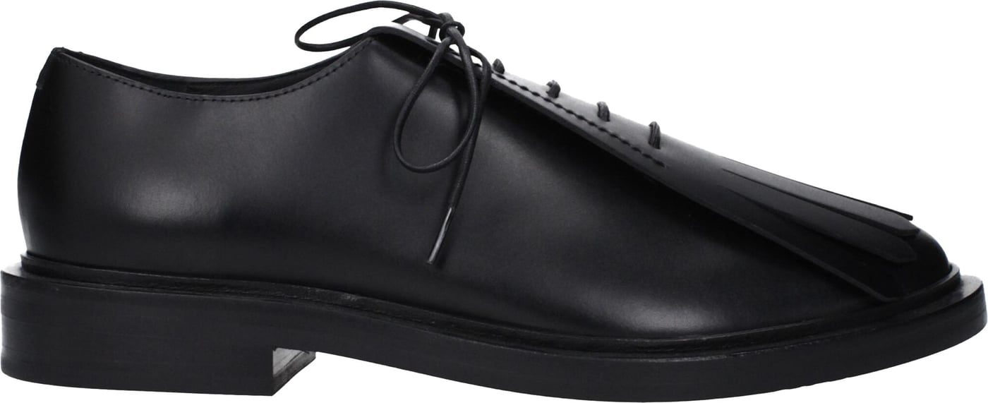 Max Mara Black Leather Oxfords And Derbies