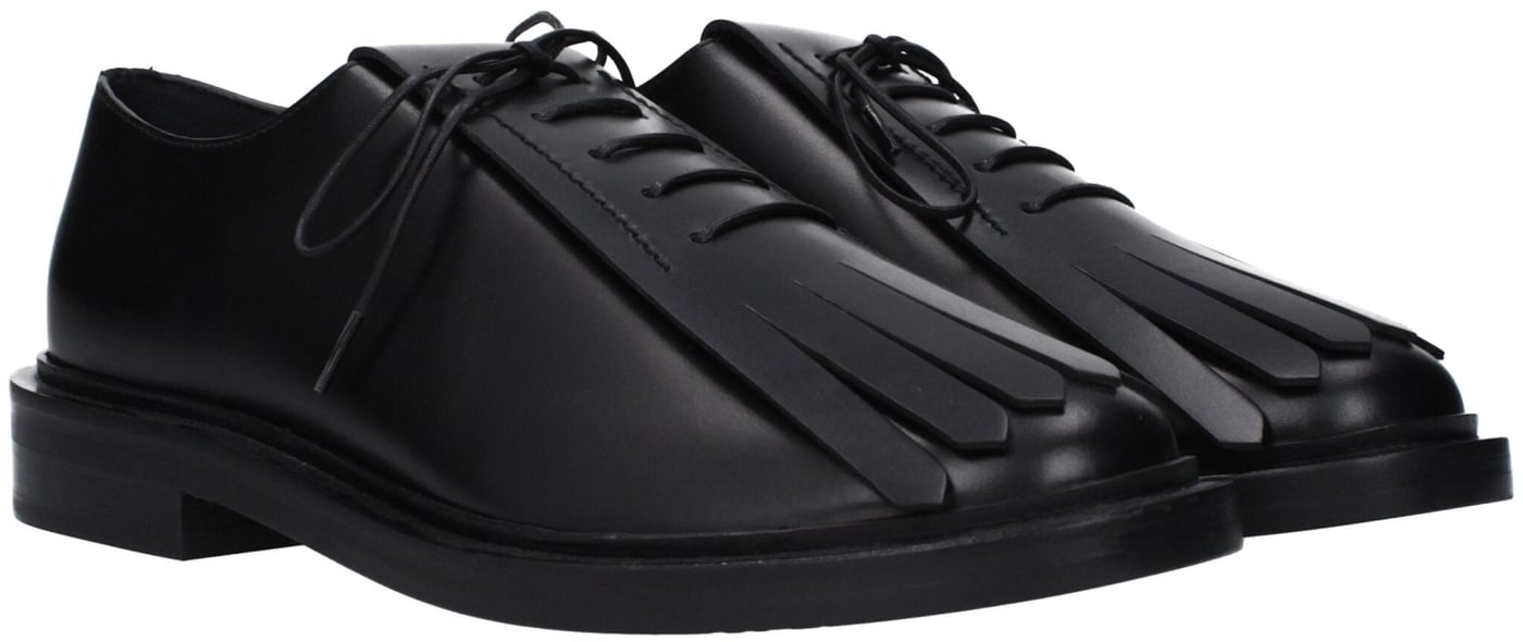 Max Mara Black Leather Oxfords And Derbies