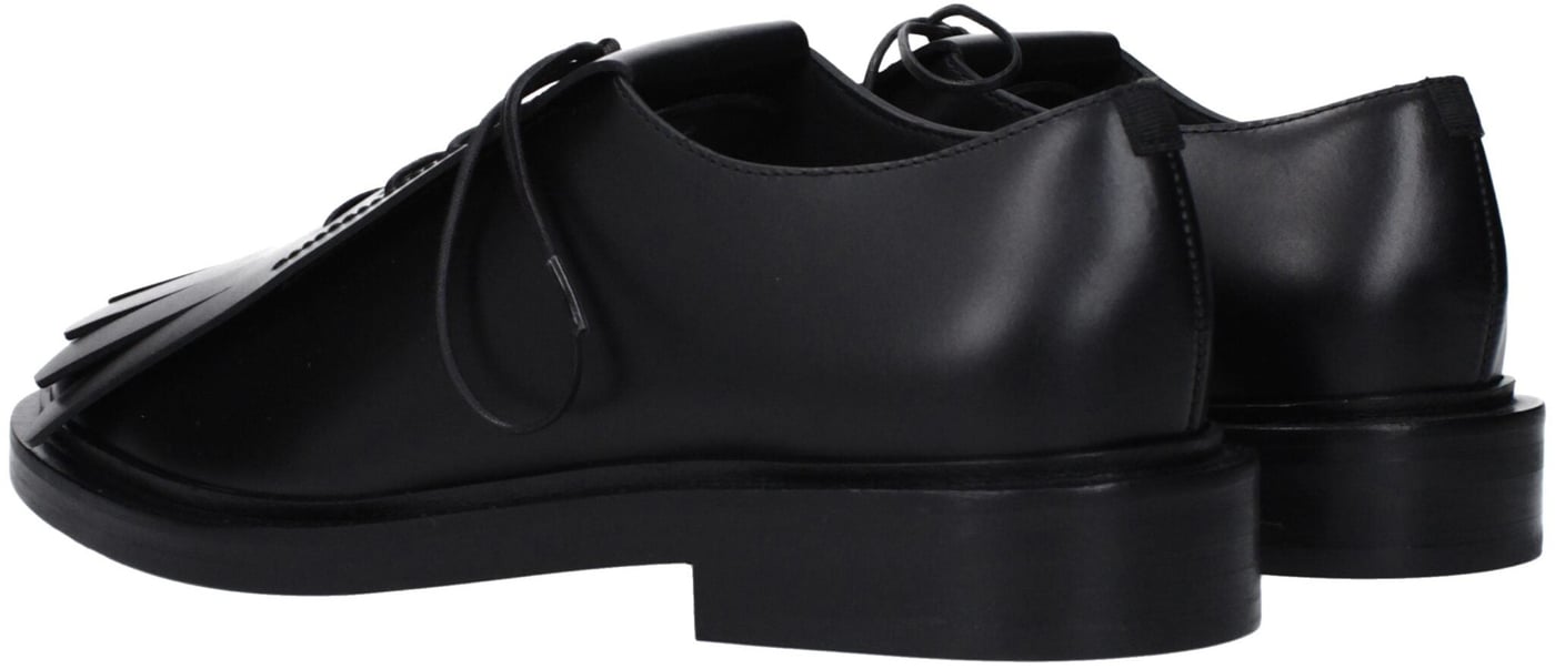 Max Mara Black Leather Oxfords And Derbies