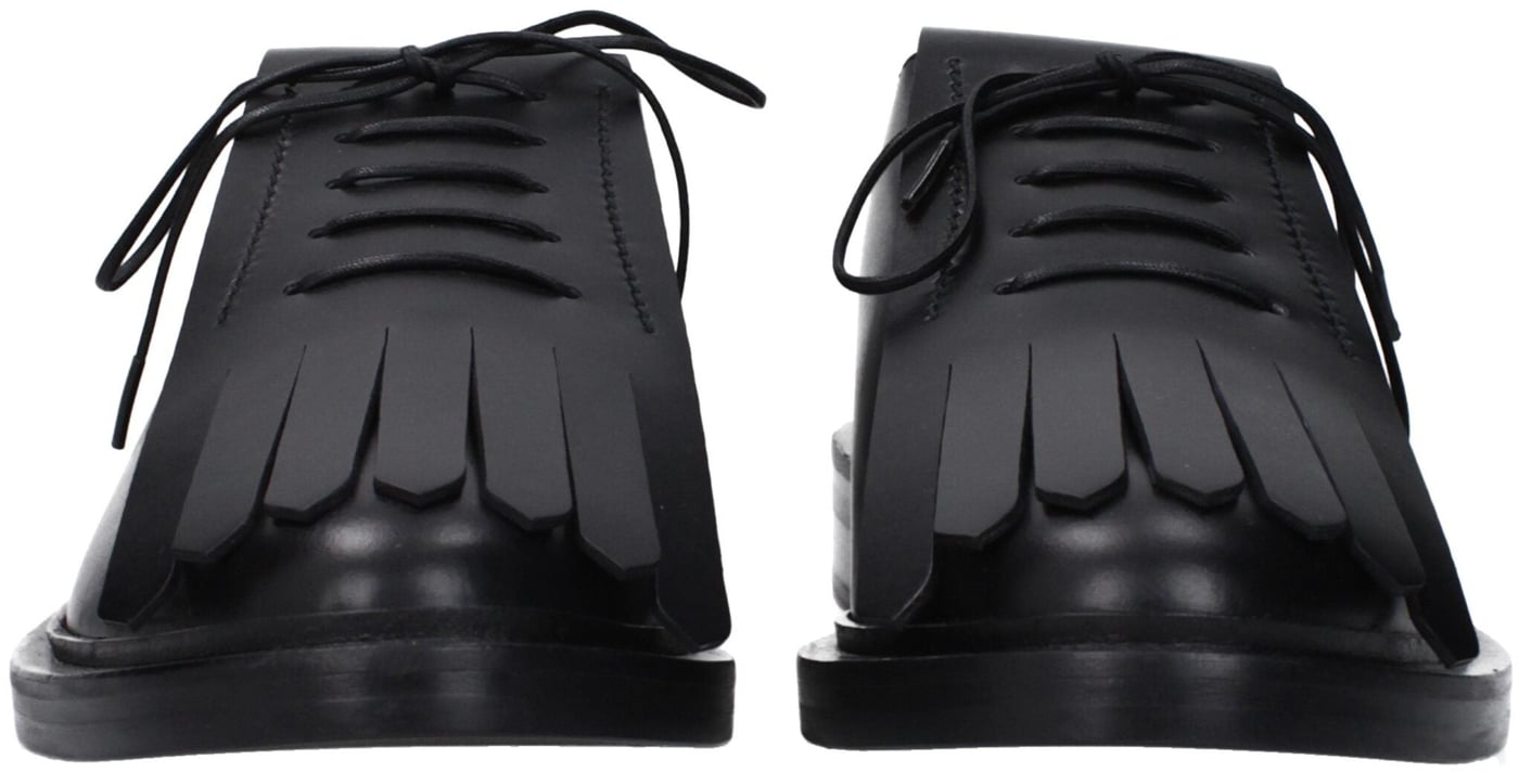 Max Mara Black Leather Oxfords And Derbies