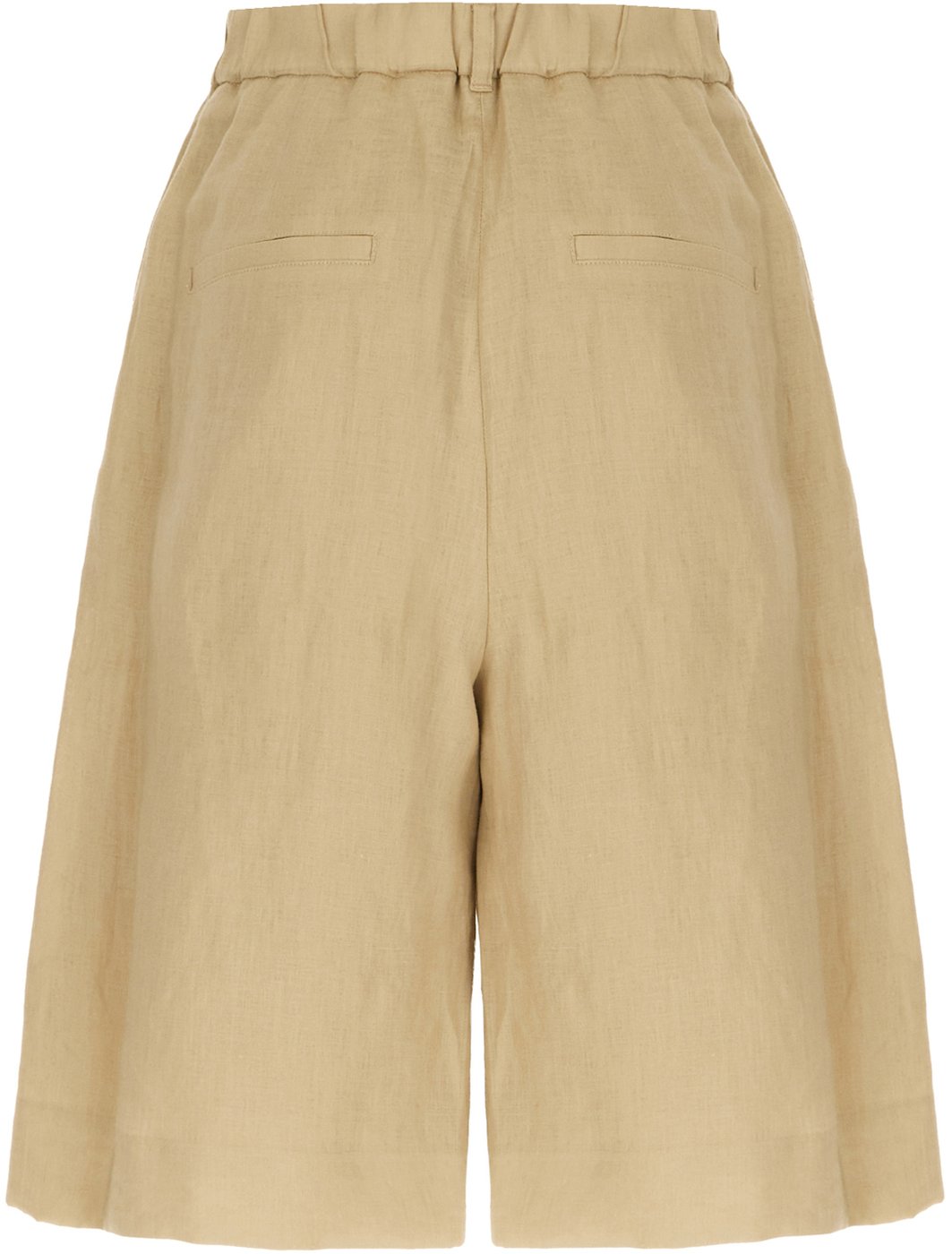 Maxmara Beige linen bermuda shorts