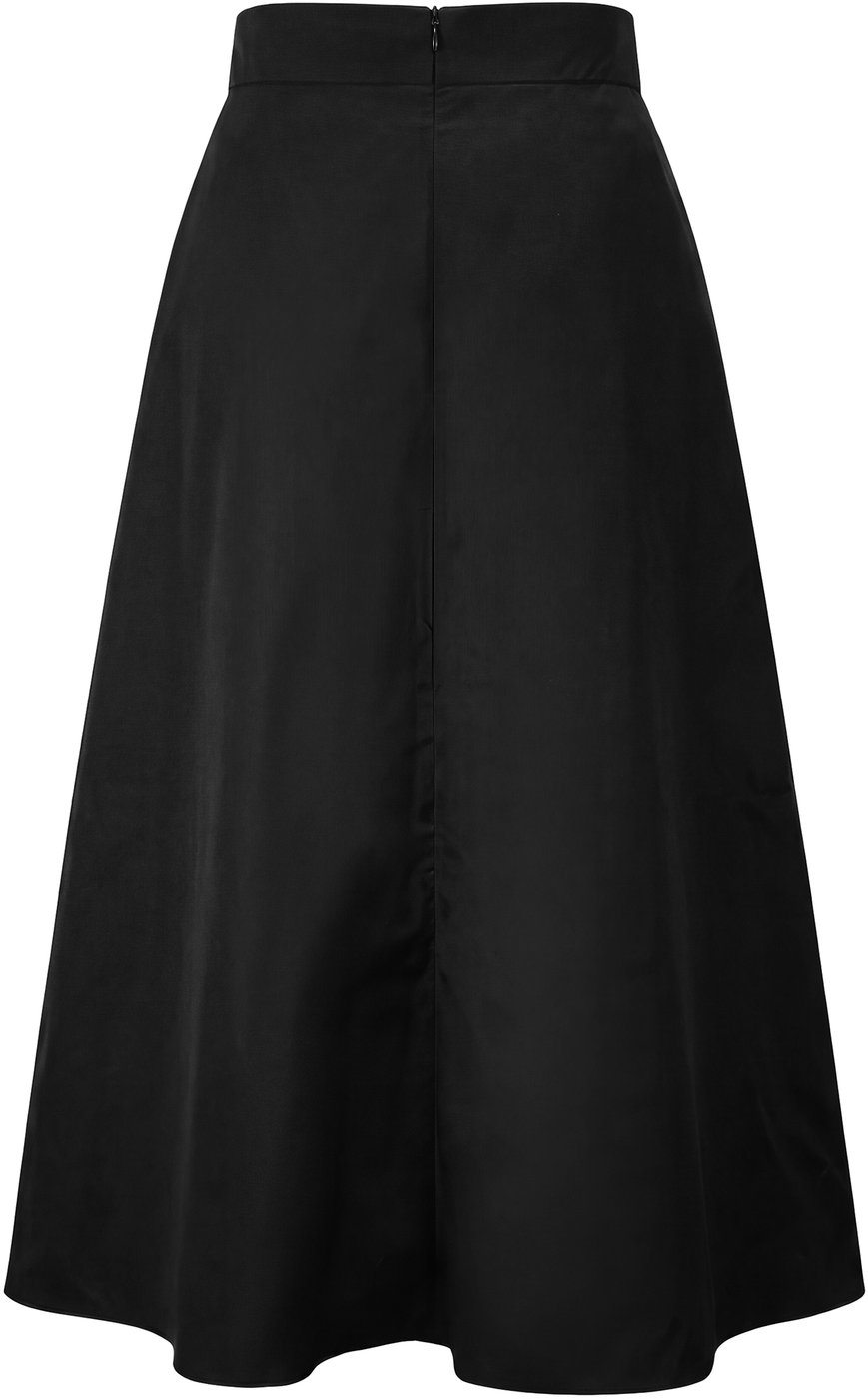 Long skirt in mixed silk