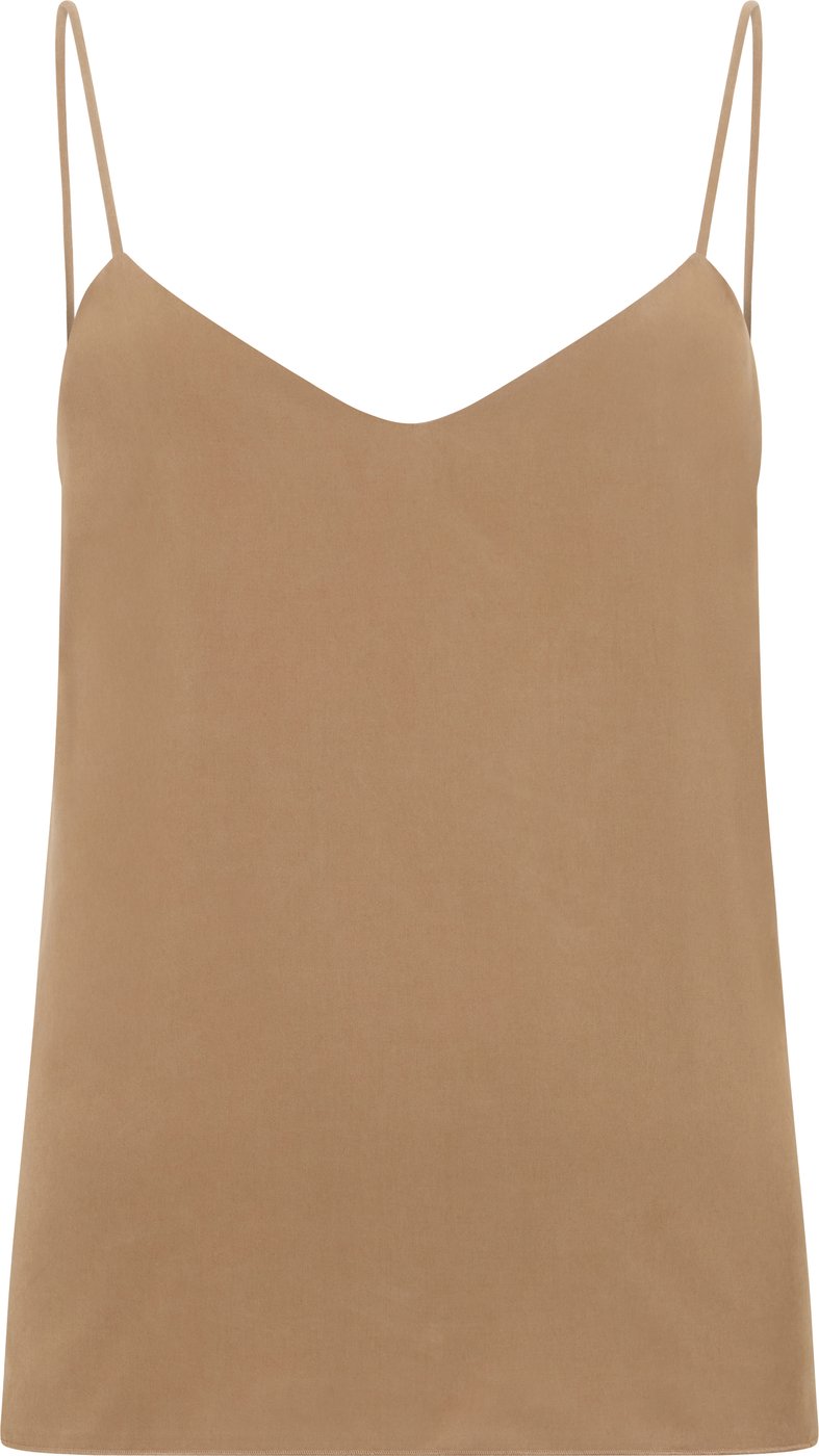 Silk top with thin straps