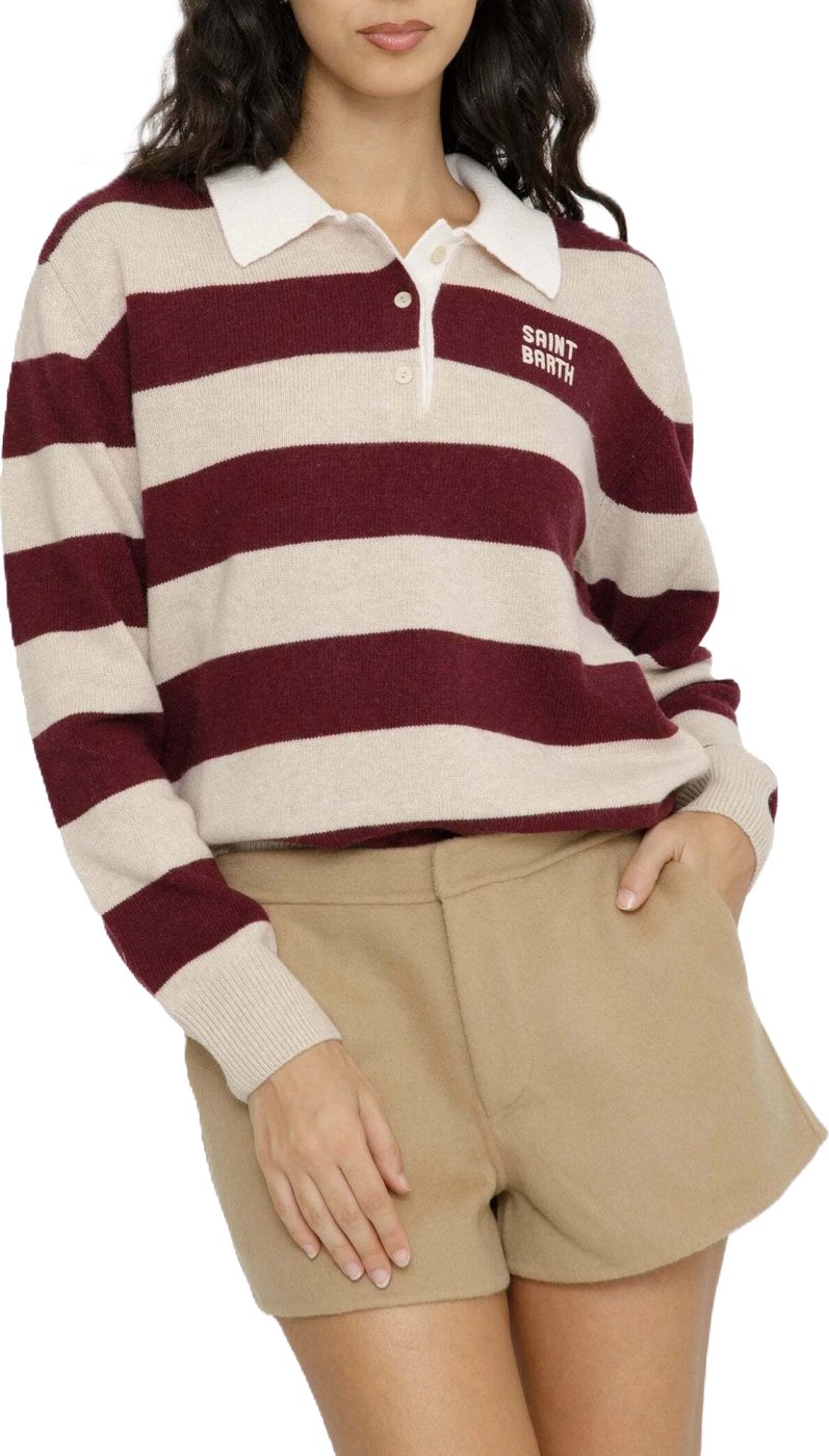 T-Shirts And Polos Beige + Burgundy