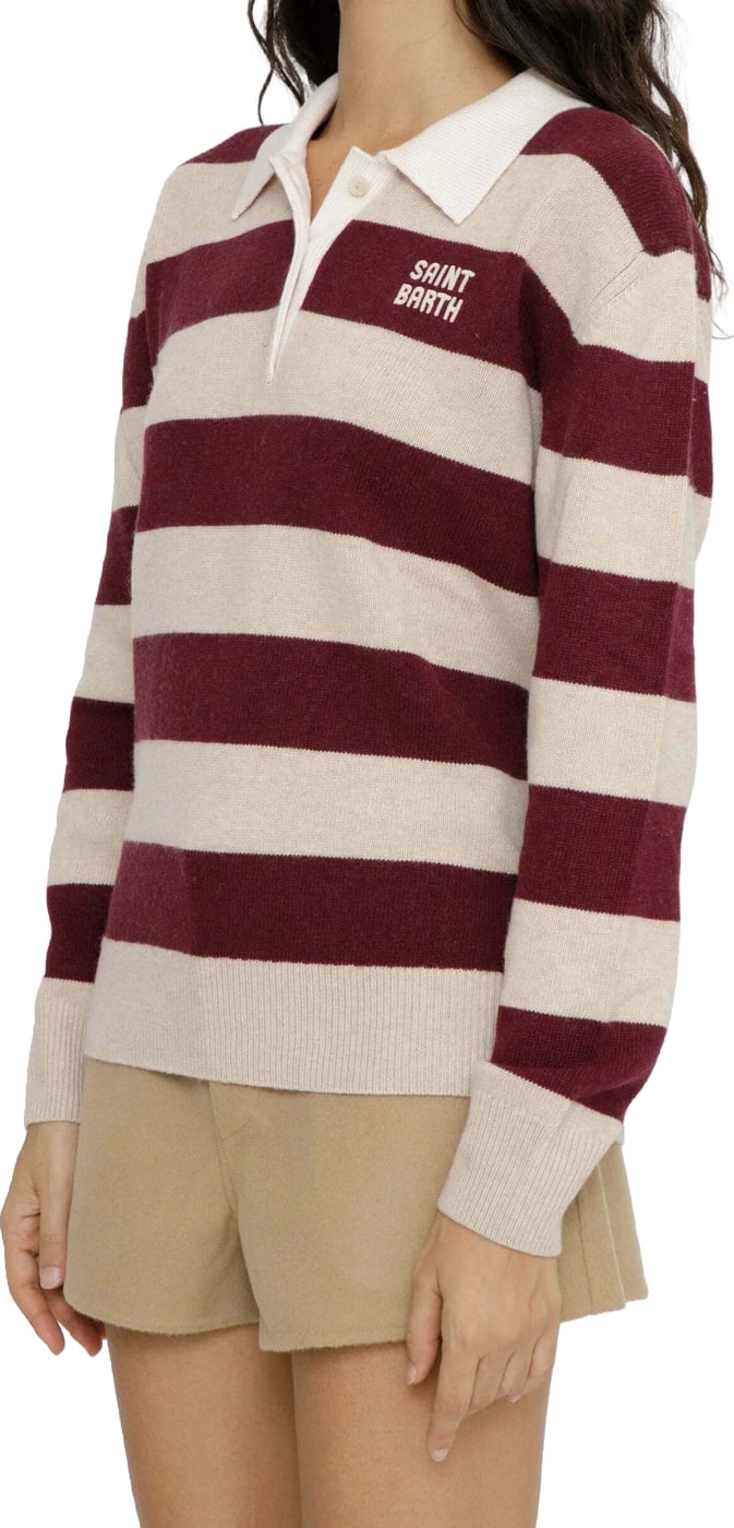 T-Shirts And Polos Beige + Burgundy
